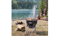 Wood Firing Burner with Chimney Compact Camp Burner Efficient for Camping