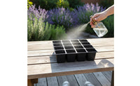 16 Cells Starter Tray Reusable Square Cells Propagation Tray Seedling Starter Pots for Greenhouse, Balcony