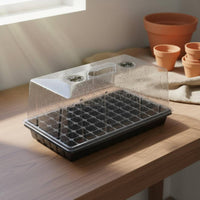 Seedling Starter Tray with Dome Humidity Retaining Humidity Dome Tray Transparent Lid Seedling Starter Kit for Growers, Indoor, Balcony