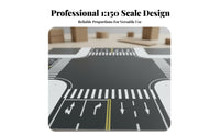 Model town Road Plate Easy to Use Sand Table Road Mat Modular Design model scene Street Surface for Hobbyists, Design Professionals, Architectural Models