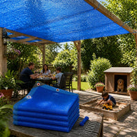 Blue Sun Shade Netting for Outdoor Patios, Pools, and Gardens, UV Protection, Thickened Fabric