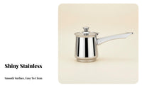 High Temperature Resistant Turkish Coffee Pot Long-Lasting Cezve Ibrik Easy to Clean Stovetop Coffee Creator Multi-Functional for Baristas, Home Cooks, Parents, Kitchen, Cafe, Restaurant, Bakery