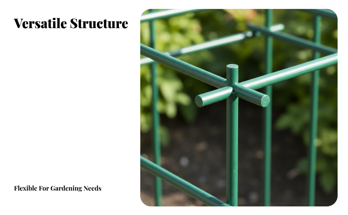 Coated Steel Stake Kit Weather-Resistant Vine Climbing Frame Easy Assembly Climbing Plant Trellis for Backyard, Greenhouse
