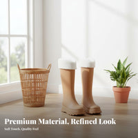 Knee-High Rain Boots Non-Slip Sole Tall Rain Boots Easy to Clean Elevated Wellingtons for Gardeners, Commuters, Rainy Days, Slippery Ground, Outdoor
