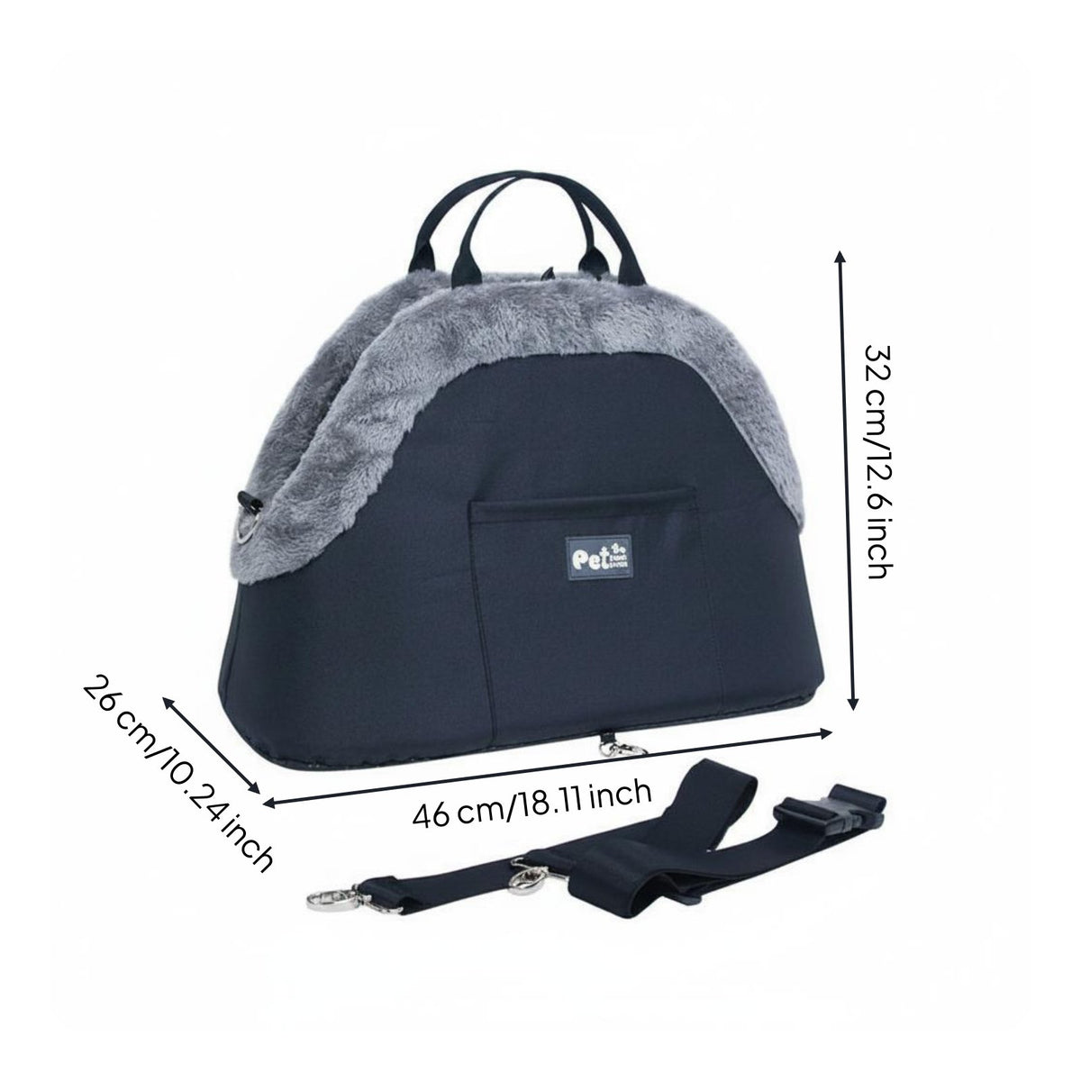 Dog Travel Carrier Bag Included Tether Shoulder Pet Carrier Minimalist Design