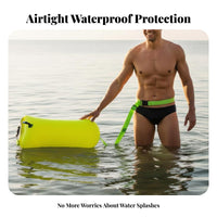 Buoyancy Support Swimming Safety Buoy with Dry Bag Waterproof Storage Tow Buoy High Visibility for Triathlon Training, Rafting, Kayaking