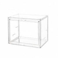 Anime Badge Storage Box High Clarity Clear Acrylic Display Case Dustproof