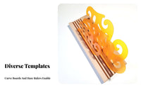 Versatile Shapes Puff Shape Ruler Even Inking Border Irregular Curve Drawing Tool Long-Lasting for Artists, Crafters