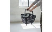 Rear Bike Basket Quick Release Rear Bike Basket Bike Crate Wheeled Plastic for Shoppers, Grocery Shopping