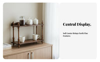 3-Tier Corner Stand Retro Design 3-Step Corner Product Stand Multitier Storage