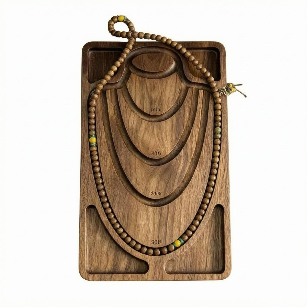 Wooden Bracelet Display Tray Compartments Accessory Storage