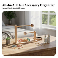 Headband Organizer Rack Large Capacity Headband Display Rack 2-Tier Hair Accessory Stand Multi-Functional for Bathroom