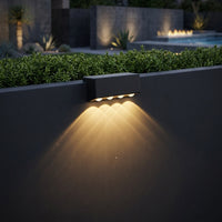 Garden Lights for Outdoor Decor, Solar Lights with Integrated Top Panel, IP65 Waterproof Stair Lights, 2 Pack European Style Night Light Balcony