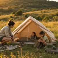 Inflatable Single-Layer Camping Tent for 3-4 People, Easy Setup Outdoor Shelter