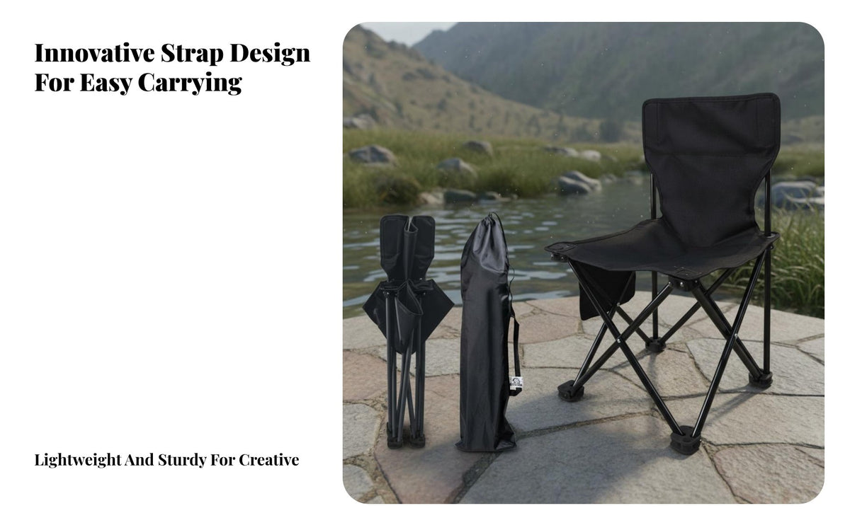 Foldable Folding Sketching Stool Easy to Carry Portable Artist Chair Sturdy Frame Collapsible Chair with Backrest Anti-Slip Feet for Art Students, Fishermen, Picnic, Hiking, Garden