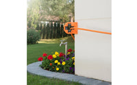 Wall-Mounted Hose Guide Mounting Holes Garden Hose Guide Outdoor Tool Orange Plastic Body