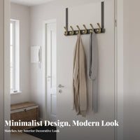 No-Drill Installation over-the-Door Hook Bar Assemblytooltool-No-Cost over-the-Door Organizer Space-Saving Hanging Rack Multi-Functional for Homeowners, Families, Students, Entryway, Bedroom, Dorm Room, Bathroom