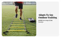 Enhances Balance and Coordination Speed Training Ladder Sturdy Construction Foldable Agility Ladder Anti-Slip Surface Sports Equipment Extendable Design for Football Players, Athletes, Coaches