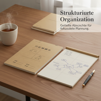Partitioned Draft Paper Notebook for Students, Thickened Writing Pad for Exams and Study