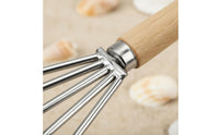Mesh Net Shellfish Rake Heavy Duty Clam Rake Stainless Steel Sea Gathering Tool Sharp Teeth for Adults, Shoreline, Shore Pool
