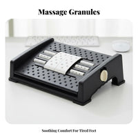 Non-Slip Base under-desk Foot footrest Portable Rocking Footrest with Massager Easy to Assemble Leg Rest Massage Surface for telecommuting Workers, Students, gaming enthusiasts, Study Room, Gaming Setup, on-the-& travel