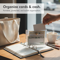 M5 Loose-Leaf Notebook Refill Pouch, PVC Card Holder, Portable Coin Purse with Hanging Loop