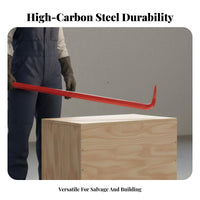 Multi-Functional Firefighter Forcible Entry Tool Heat Treated High Carbon Steel Industrial Grade Heavy Duty Wrecking Bar Beveled End for Firefighters, Emergency Responders, Construction Workers, Jobsite, Home Renovation, Workshop, Warehouse