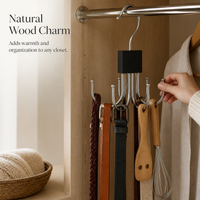 Multi-functional Rotating 6-Claw Belt Hanger for Scarves, Hats, and Ties