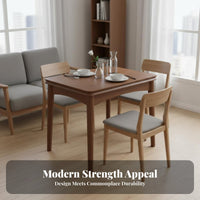 fold-downpanel Table Foldable Dining Furniture Walnut Finish Folding Design for Students, partners, Kitchen, morning meal area