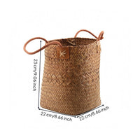 Handwoven Basket Fiber Braided Container Basket Textured for Floral Arrangements