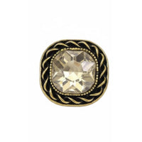 High-End Square Crystal Button Wide Application Rhinestone Shank Button Long-Lasting Rhinestone Buttons for Fashion Designers, DIY Crafters, Coat, Suit, Cardigan
