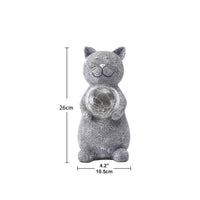 Cat-Themed Garden Statue Cat Figurine Cute Garden Ornament for Lawn