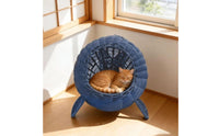 Whale Cat Bed Breathable Rattan Cat Bed Pet Furniture Sturdy Long-Lasting for Cats, Indoor, Living Room