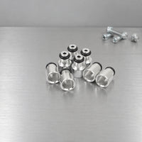 8 Pieces Injector Adapter with Sealing Seal Aluminum Fuel Injector Adapter Auto Part Silver Compact for Mechanics