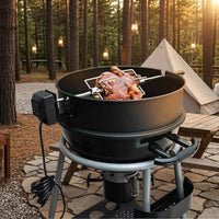 Rotisserie Kit with Electric Motor Rotisserie Loop Kit Powerful Barbecue Grill Loop for Outdoor Cooking