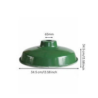 Rainproof Green Enamel Light Shade Waterproof Industrial Enamel Lampshade Decorative for DIY Enthusiasts, Homestay, Farmhouse, Restaurant