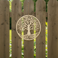 Tree of Life Wall Hanging Plaque Round Tree of Life Wall Hanging Wooden Plaque with Rope Lightweight Minimalist for Living Room