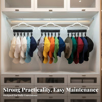 Cap Hanger Hook and Loop Fastener Quick Setup for Apartment Closets