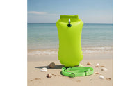 High-Visibility Waterproof Dry Bag Buoy Easy to Inflate Swim Buoy with Waist Belt Adjustable Tow Buoy Lightweight for Open Water Swimmers, Pool Training