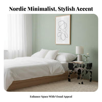 Nordic Design double-decker circular table Minimalist Nightstand Multi-Functional Household Furniture adaptable Use for Apartment Dwellers, Homeowners, Young Adults, Living Room, Bedroom, Small Spaces, Hallway