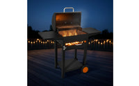Heavy-Duty Charcoal Barbecue Grill with Side Shelves Food-Grade Charcoal Grill with Side Shelf Ergonomic Space-Saving for Patio