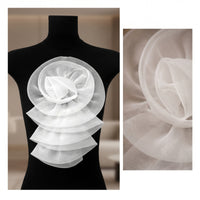 Textile Flower Translucent Flower Applique Three-Dimensional for Crafters
