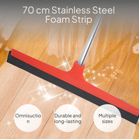 Stainless Steel Floor Squeegee Set with Elastic Blade