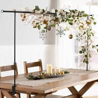 Long-Lasting Metal Construction Table Clamp Balloon Arch Sturdy & Stable Design Adjustable Table Arch Stand Easy Tool-Effortless Assembly Clamp-On Decoration Rack Multi-Purpose for Birthday Party, Baby Shower, Holiday Celebration, Outdoor Picnic