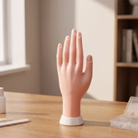 Nail Practice Hand with Base Lifelike Nail Training Hand Model Realistic