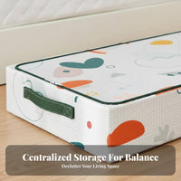 Flat Storage container with casters Space-Saving Organizer Box Slim dimensions for Renters