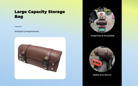Waterproof PU leather motorcycle bag