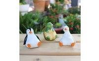 3 Pieces Turtle Duck Penguin Figurines Cute Design Lazy Pose Animal Statues Realistic Shape Mini Resin Animal Decor for Aquarium, Terrarium