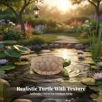 Weather-Resistant Floating Turtle Statue Long-Lasting Construction Floating Turtle Figurine Hand-Painted Resin Tortoise Model for Pool, Outdoor