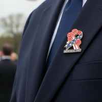 Memorial Day Pin Commemorative Holiday Accessory Enamel Wearable Item for Procession